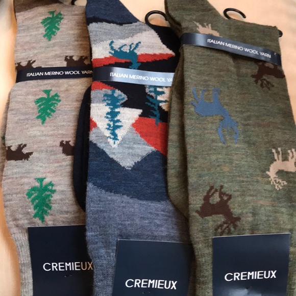 Cremieux Italian Wool Yarn Sock Set 3 pairs NWT - Picture 5 of 7